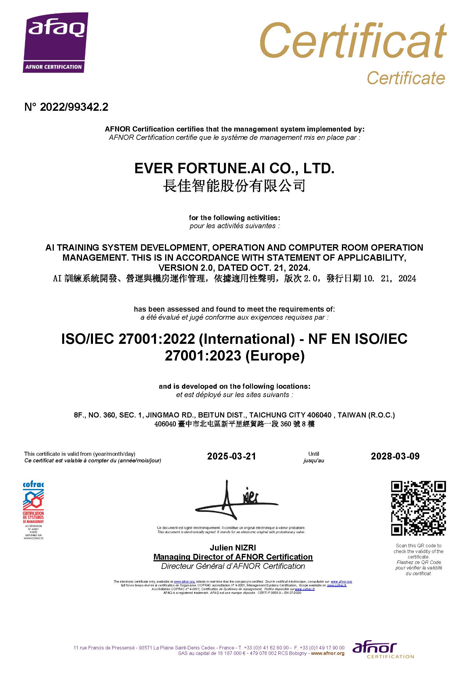 ISO/IEC 27001:2022